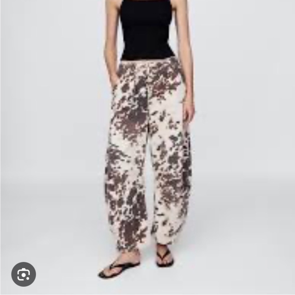 ISO Gap Brown and Cream Tie-Dye Pants